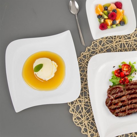 Talerz deserowy porcelanowy MONA 21.5x21.5cm ORION 129502