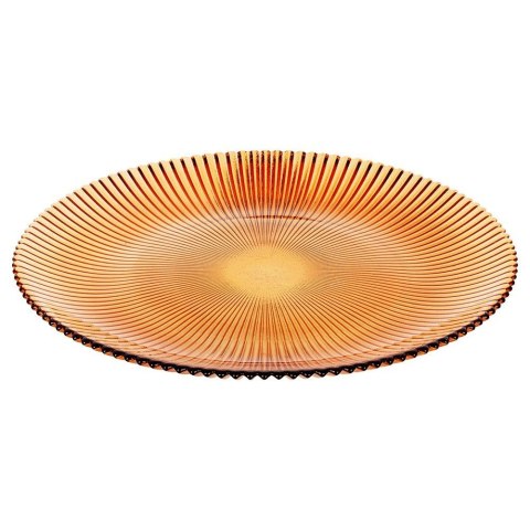 Talerz deserowy szklany bursztynowy 21cm VILDE 139729
