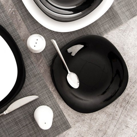 Talerz deserowy szklany czarny LUNA 20.5x20.5x1.8cm ORION 129549