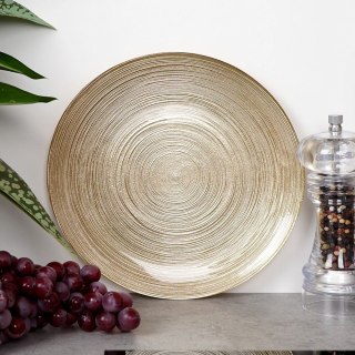 Talerz deserowy szklany złoty 21cm VILDE 139265