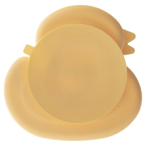 Talerz dla dziecka dzieci silikonowy dzielony żółta kaczka 19.5x19cm ORION 129570