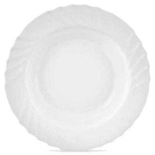 Talerz obiadowy głęboki szklany biały LUNA 22.5cm 350ml ORION 129579