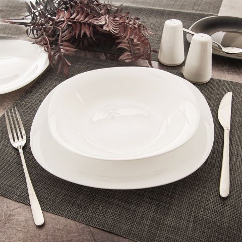 Talerz obiadowy płytki szklany LUNA 26.5cm ORION 129550