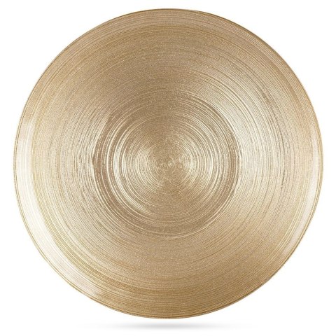 Talerz obiadowy płytki szklany złoty 28cm VILDE 139266