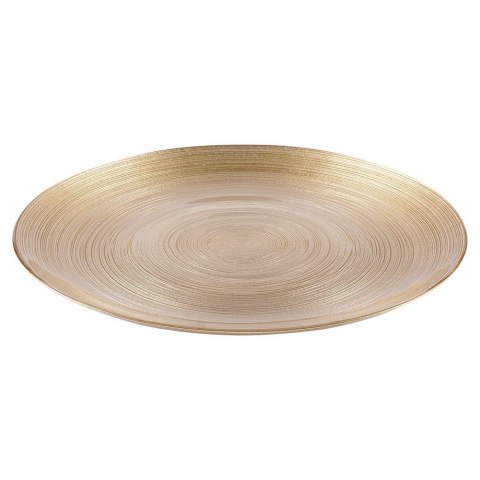 Talerz obiadowy płytki szklany złoty 28cm VILDE 139266
