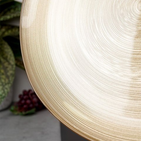 Talerz obiadowy płytki szklany złoty 28cm VILDE 139266