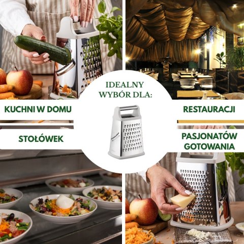 Tarka do warzyw, 4-stronna, stal nierdzewna, KINGHOFF KH-1990