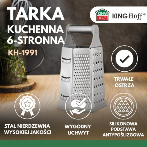 Tarka do warzyw, 6-stronna, stal nierdzewna, KINGHOFF KH-1991