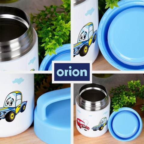 Termos obiadowy stalowy na obiad dla dzieci AUTO 450 ml ORION 125886