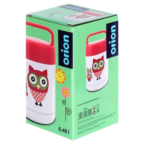 Termos obiadowy stalowy na obiad dla dzieci SOWA 450 ml ORION 125885