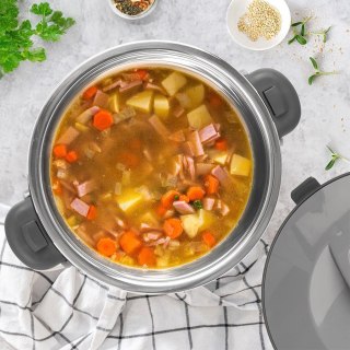 Termos obiadowy stalowy termomisa na zupę lody duży szary TERMO 3,5L ORION 128524