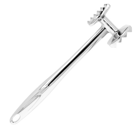 Tłuczek młotek do mięsa kotletów metalowy dwustronny srebrny BRUNBESTE BB-1011