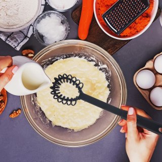 Trzepaczka do ubijania jajek piany śmietany ubijaczka CZARNA 28 cm BLACKLINE ORION 141047