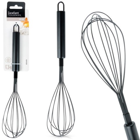 Trzepaczka do ubijania jajek piany ubijak ubijaczka stalowa czarna 29cm EXCELLENT HOUSEWARE 259717