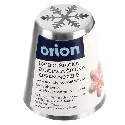 Tylka rosyjska cukiernicza końcówka do dekoracji metalowa płatek śniegu ORION 153034