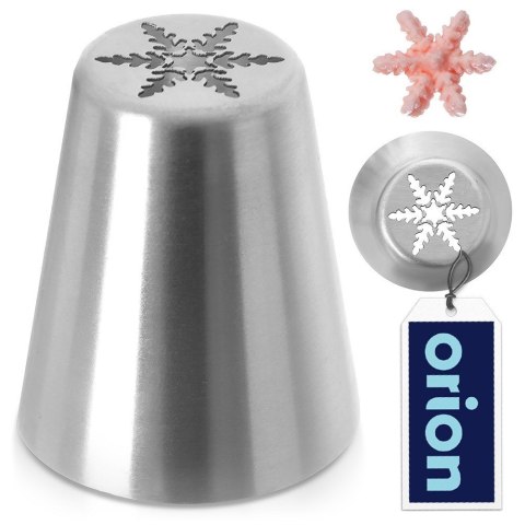 Tylka rosyjska cukiernicza końcówka do dekoracji stalowa płatek śniegu ORION 153033