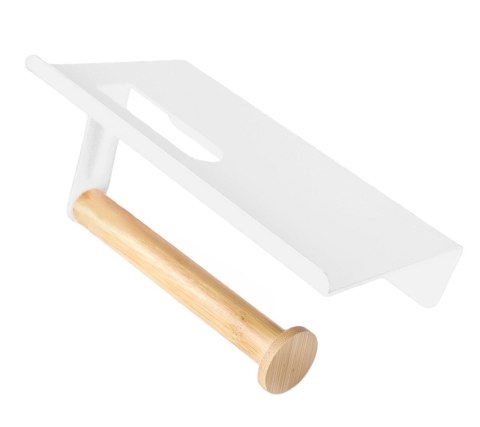 UCHWYT NA PAPIER TOALETOWY Z PÓŁKĄ TADAR TD-4998 BIAŁY