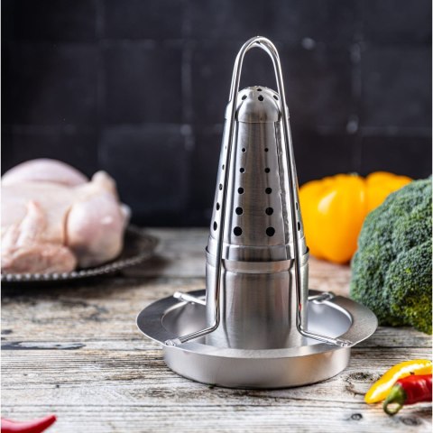 UCHWYT STOJAK RUSZT DO PIECZENIA CAŁEGO KURCZAKA KINGHOFF KH-1880