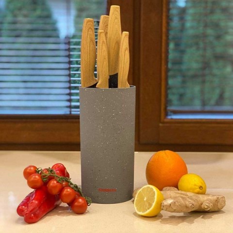 UNIWERSALNY BLOK STOJAK DO NOŻY KRISBERG KS-2527 SZARY