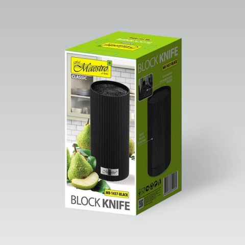 UNIWERSALNY BLOK STOJAK NA NOŻE PRZYBORY KUCHENNE CZARNY MAESTRO MR-1437-BL