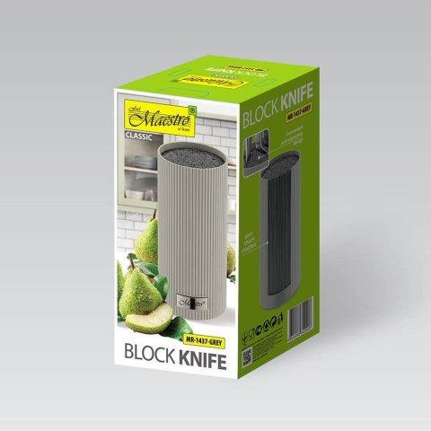 UNIWERSALNY BLOK STOJAK NA NOŻE PRZYBORY KUCHENNE SZARY MAESTRO MR-1437-GR