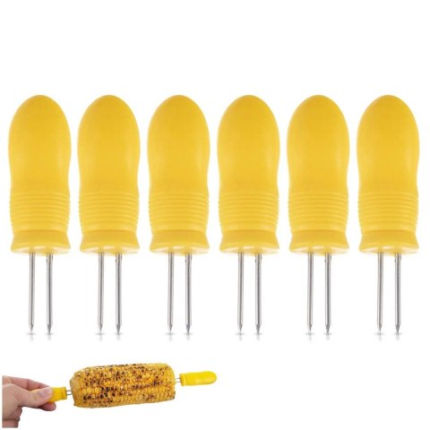 Uchwyt do kukurydzy 6 sztuk uchwyty szpikulec szpikulce do jedzenia ORION 531341