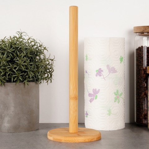 Uchwyt stojak na ręcznik kuchenny papierowy DUŻY XXL drewniany 29.5cm EXCELLENT HOUSEWARE 229186