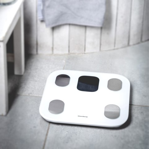WAGA ŁAZIENKOWA Z POMIAREM TKANKI TŁUSZCZOWEJ I SKŁADU CIAŁA, SMART, BT, KLAUSBERG KB-7855 BIAŁA