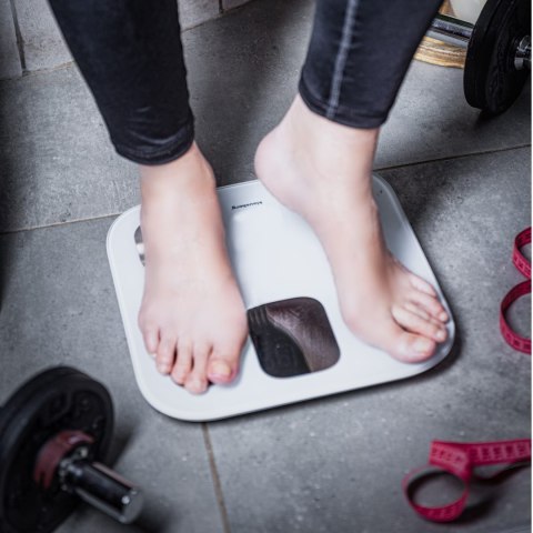 WAGA ŁAZIENKOWA Z POMIAREM TKANKI TŁUSZCZOWEJ I SKŁADU CIAŁA, SMART, BT, KLAUSBERG KB-7855 BIAŁA