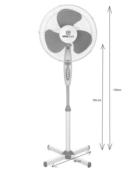 WENTYLATOR PODŁOGOWY KINGCOOL 40cm KC-2124