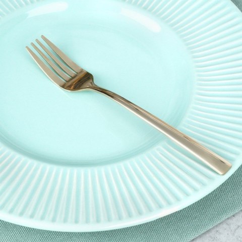 WIDELCZYKI DESEROWE DO CIASTA PRZEKĄSEK STALOWE ZŁOTE 4-ELE SATYNOWE EXCELLENT HOUSEWARE 139745