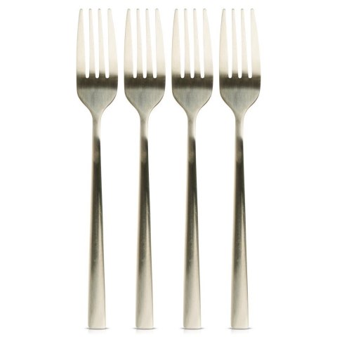 WIDELCZYKI DESEROWE DO CIASTA PRZEKĄSEK STALOWE ZŁOTE 4-ELE SATYNOWE EXCELLENT HOUSEWARE 139745