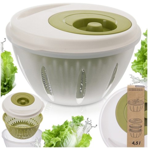 WIRÓWKA SUSZARKA DO SAŁATY WARZYW OWOCÓW RĘCZNA ZIELONA OSUSZACZ ELA ORION 112841