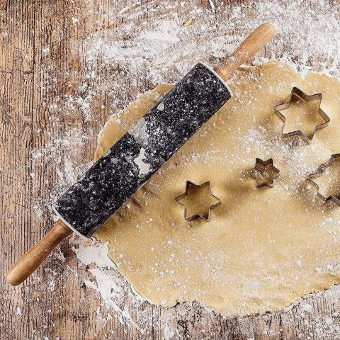 Wałek do ciasta metalowy obrotowy duży 46cm ORION 141254