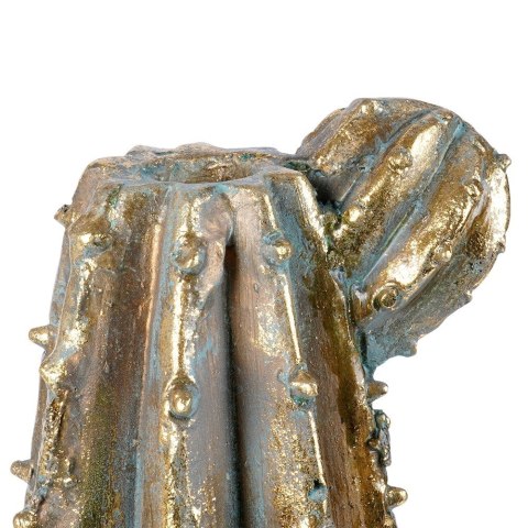 Wazon na kwiaty wysoki cementowy złoty kaktus 47.5cm VILDE 569930