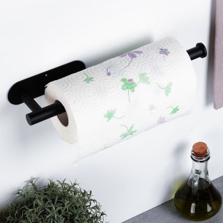 Wieszak UCHWYT na ręcznik papierowy kuchenny ścienny stalowy czarny VILDE 229137