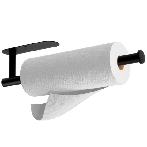 Wieszak UCHWYT na ręcznik papierowy kuchenny ścienny stalowy czarny VILDE 229137