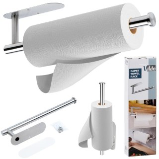 Wieszak UCHWYT na ręcznik papierowy kuchenny ścienny stalowy srebrny VILDE 229139