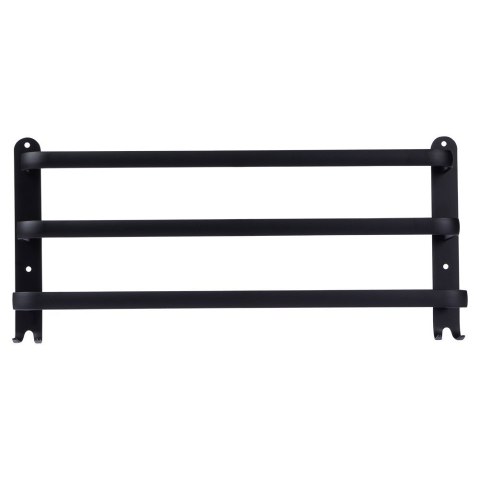 Wieszak ścienny na ręczniki uchwyt do wieszania METALOWY czarny 50cm VILDE 569706