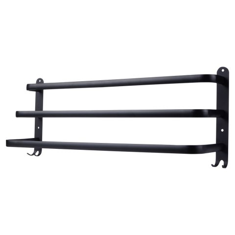 Wieszak ścienny na ręczniki uchwyt do wieszania METALOWY czarny 60cm VILDE 569707