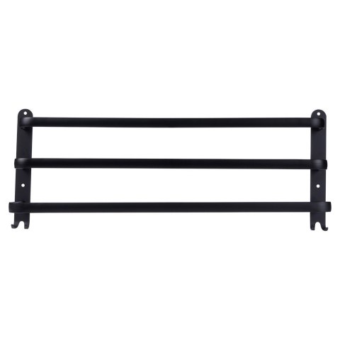 Wieszak ścienny na ręczniki uchwyt do wieszania METALOWY czarny 60cm VILDE 569707