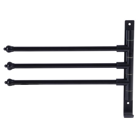 Wieszak ścienny na ręczniki uchwyt do wieszania METALOWY czarny obrotowy 30cm VILDE 569708