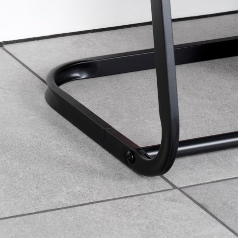 Wieszak stojak na ręczniki łazienkowe stojący uchwyt metalowy czarny VILDE 568019