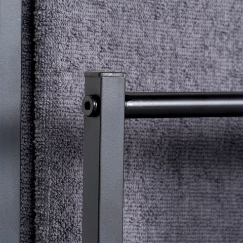 Wieszak stojak na ręczniki łazienkowe stojący uchwyt metalowy czarny VILDE 568020