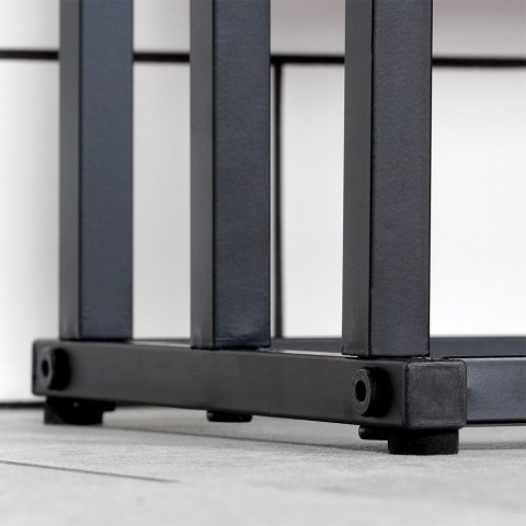 Wieszak stojak na ręczniki łazienkowe stojący uchwyt metalowy czarny VILDE 568020