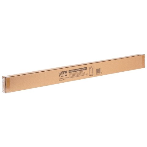 Wieszak stojak na ręczniki łazienkowe stojący uchwyt metalowy czarny VILDE 568020