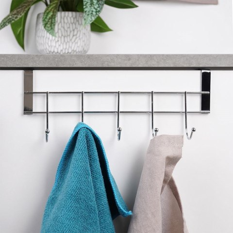 Wieszak uchwyt na drzwi do łazienki kuchni na ręczniki ścierki ORION 532073