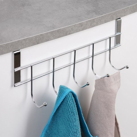 Wieszak uchwyt na drzwi do łazienki kuchni na ręczniki ścierki ORION 532073