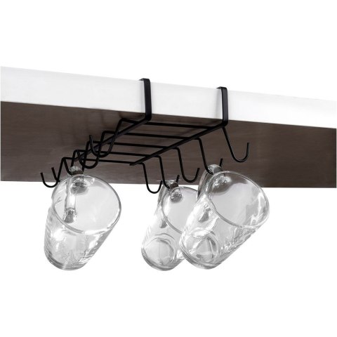 Wieszak uchwyt na kubki filiżanki organizer metalowy czarny VILDE 229092