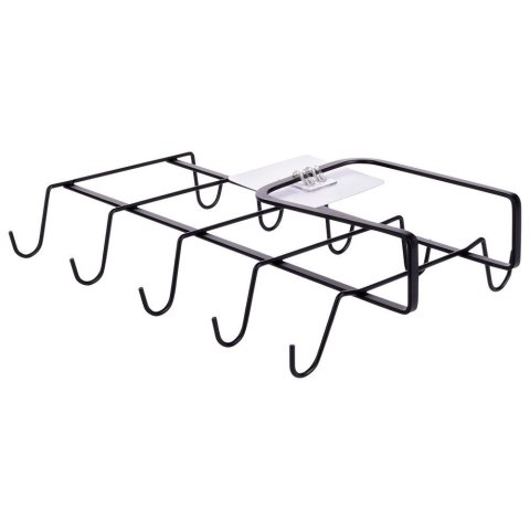 Wieszak uchwyt na kubki filiżanki organizer metalowy czarny VILDE 229092